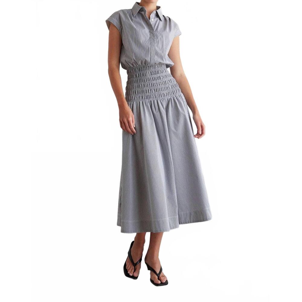 NEW JS71 kya dress in black/white stripe